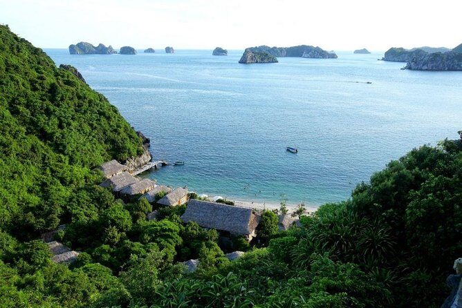 1 Day Boat Tour: HaLong Bay, Lan Ha Bay, Natural Beach and Full Moon Party - Stop 1 in Lan Ha Bay: fisherman village cruise and wide-open panoramas