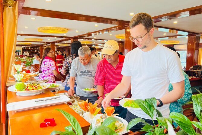 2D1N Ha Long Bay by Calypso Cruise, Caves, Meals, Transfer - Sunset party at Velar Sky Bar and the onboard dinner rhythm
