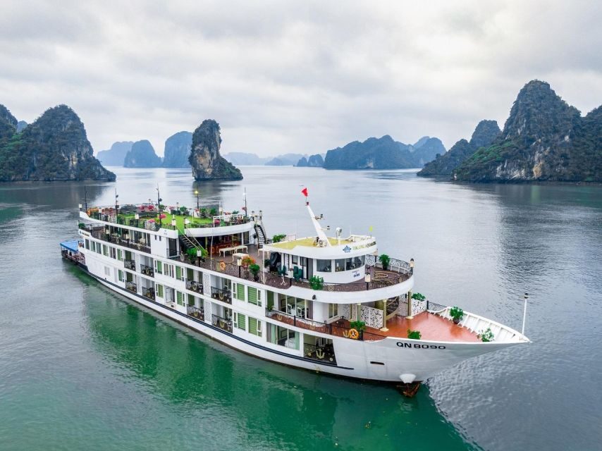 3 Day Hanoi - Ninh Binh - Halong Bay 5 Star Cruise & Balcony - Ha Long Bay Day 2: Ti Top views, swim time, Luon Cave kayaking, and squid fishing at night