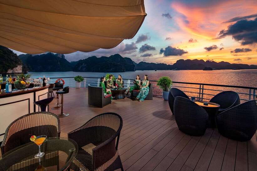 3-Day Lan Ha Bay & Viet Hai 5★ Cruise + Free Hanoi Pickup - Day 2: Tai Chi on the sundeck, Cat Ba, and the Viet Hai Village bike ride