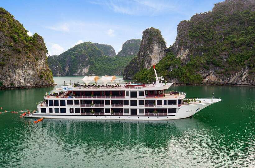 3-Day Lan Ha Bay & Viet Hai 5★ Cruise + Free Hanoi Pickup - Day 1: Lan Ha cruising, Dark and Bright Caves, and an end-of-day sunset party