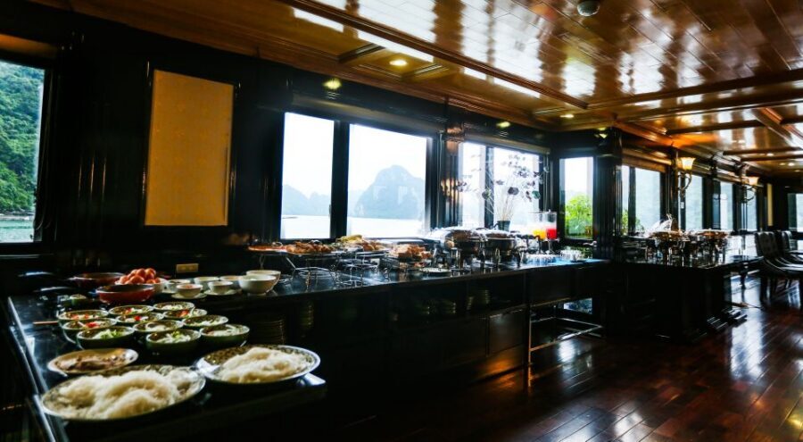 BestSeller - 2 Day 5-Star Overnight Cruise of Highest Safety - Day 2: breakfast with a morning view, then Frog Pond and the return to Hanoi