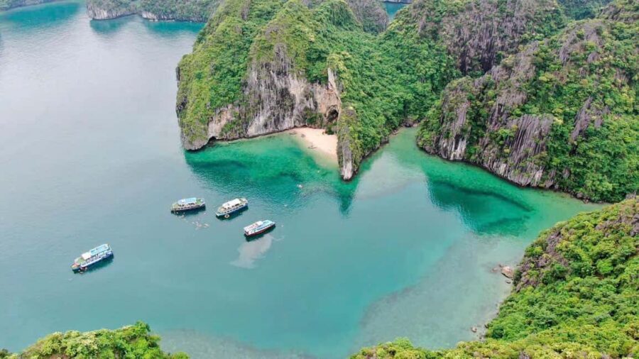 Cat Ba/Ha Noi: Lan Ha and Monkey Island Full Day Boat Trip - Three-Peach Swim Stop: Your Best Hour for Water Time