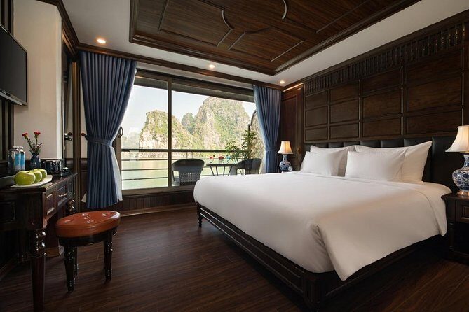 Doris Cruise 5 star cruise 3 days visiting Halong - Lan Ha Bay - Day 2 Viet Hai Village morning: Tai Chi, then cycling through real countryside