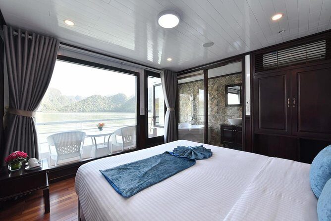 Featured: All-Inclusive OVERNIGHT Halong Cruises - many options - Your cabin setup: A/C, walk-in shower, and what to expect
