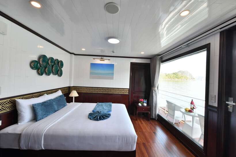 From Hanoi: 2-Day Halong Sapphire Cruise with Balcony Cabin - Sundeck time, spring-roll class, and the sunset party