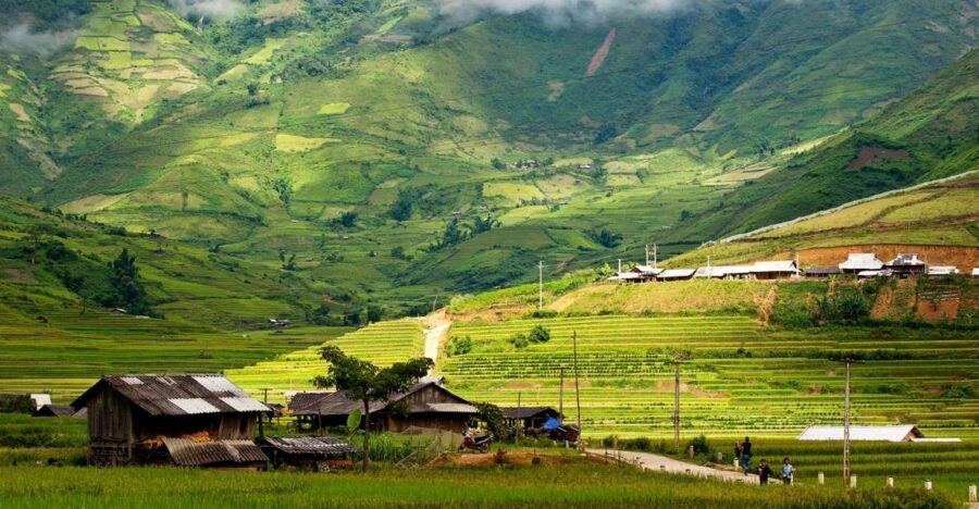 From Hanoi: 2-Day Sapa Trekking Trip with Homestay & Meals - The Day 1 Hike From Lao Chai to Ta Van: Rice Terraces, Villages, and a Waterfall Stop