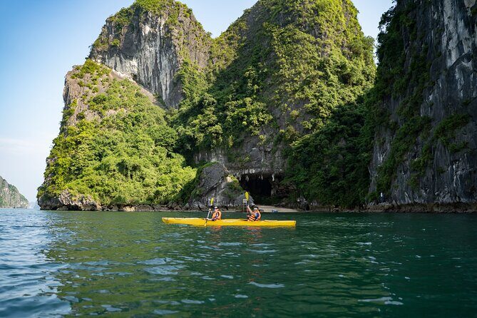 From Hanoi: 2D1N Ha Long Bay Deluxe Cruise with Bus Limousine - Pearl Farm, kayaking, and a spring roll class: the “skills” part of the trip