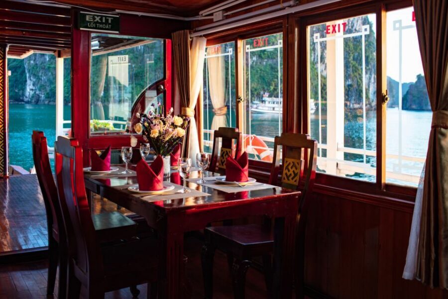 From Hanoi: Ha Long - Bai Tu Long Bay 2-Day 1-Night Cruise - Food onboard: traditional meals, plus cooking class and dietary care