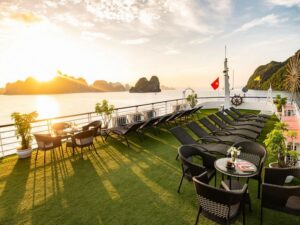 From Hanoi: Ha Long Bay 5-star Day Cruise with Buffet Lunch - On the boat: safety briefing, scenic cruising, and your onboard lunch