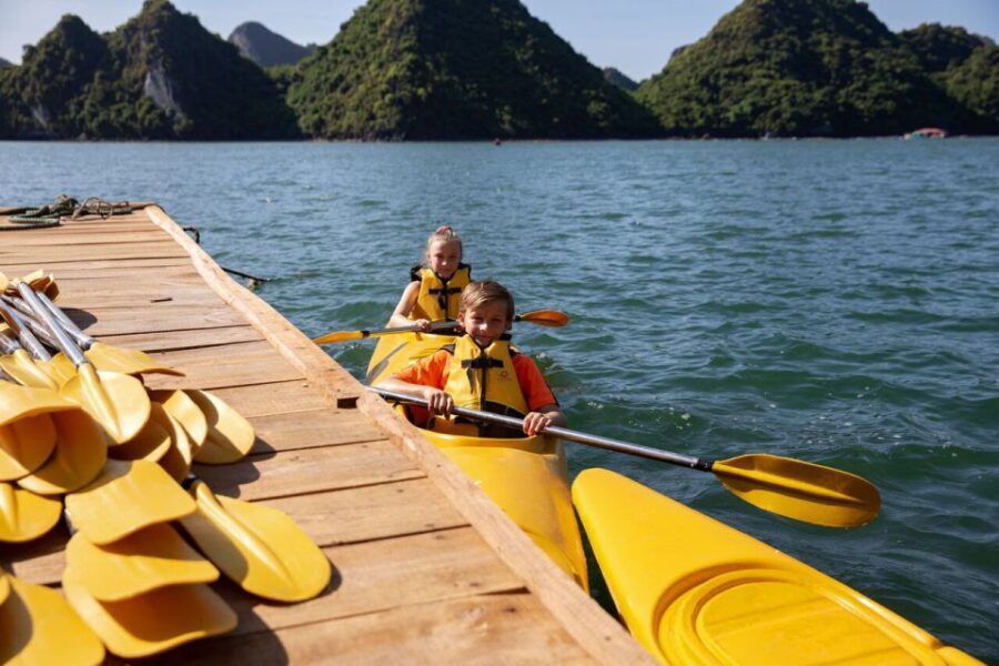 Ha Long & Lan Ha Bays: 2-Day Cruise with Meals & Kayaking - Bright Cave by bamboo boat: the stop that feels most local
