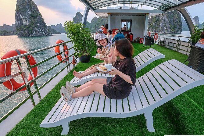 Halong Bay Cruise Luxury Full Day Tours - On-Board Food and Drinks: Choose What Fits Your Day
