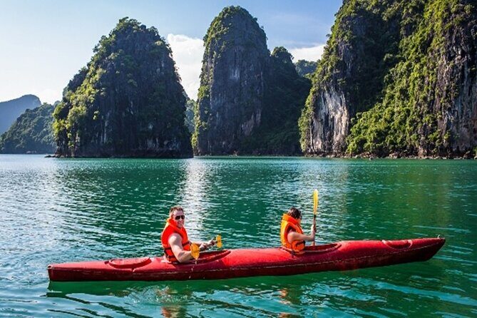 Halong Bay Day Tour 6Hour Deluxe Cruise Limousine Bus Small Group - Tuan Chau Island Lunch and Rock Formations You’ll Float Past