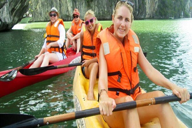 Halong Bay Full-Day with 6 Hour Cruise Kayaking, Swimming, Lunch - Hang Luon water cave: kayak or bamboo boat time (choose your comfort)