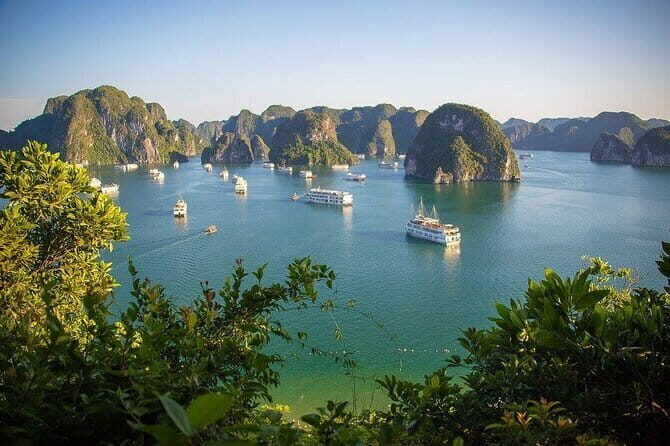 Halong Bay Full Day with All-Inclusive - Boarding at Tuan Chau Harbor: safety briefing, then cruise mode