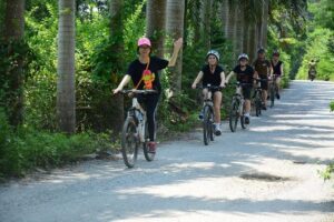 Hanoi Bicycle Tours: Half Day Bicycle Tours Hanoi Countryside - Getting through Hanoi traffic with a guided scooter escort