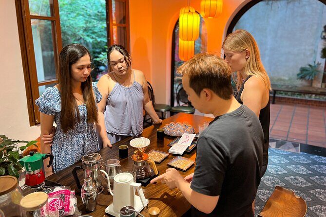 Hanoi Coffee Experience: 6 Brews, 9 Recipes & 3 Liquor Tastings - Inside an Indochine-style villa workshop on Vietnamese coffee