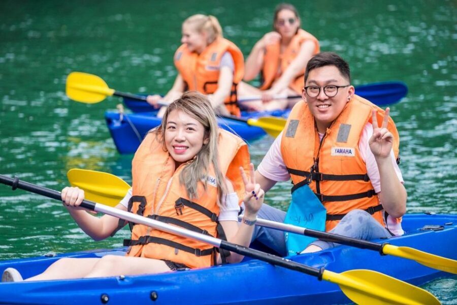 Hanoi: Halong Bay Day Trip with Titop Island, Cave, & Kayak - Titop Island: swim time plus optional viewpoint climbing