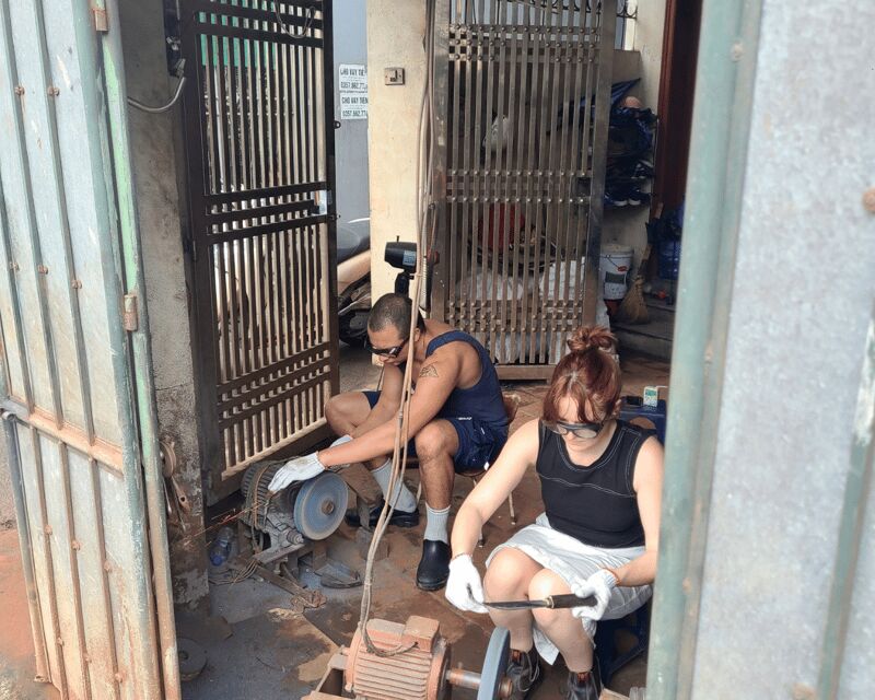 Hanoi Knife Making Traditional Workshop - Pick your knife design and start with sketching metal