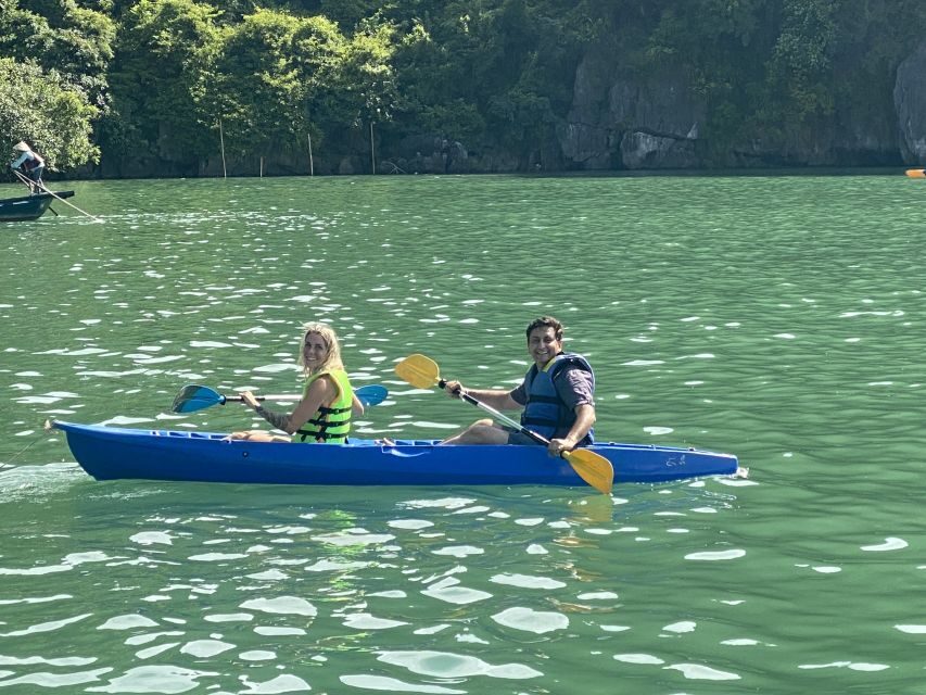 Hanoi: Roundtrip Halong Bay Islands, Caves, Kayaking & Lunch - Tuan Chau check-in and your seafood lunch on the water