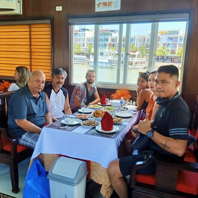 Hanoi: Roundtrip Halong Bay Islands, Caves, Kayaking & Lunch - Onboard timing and the return: back to Tuan Chau and Hanoi by evening