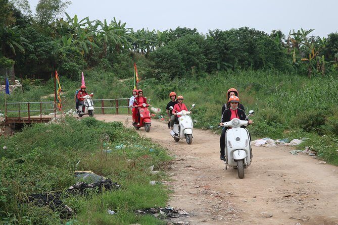 Hanoi Vespa Countryside Tour With Female Ao Dai Riders Half Day - Rice fields, vegetable areas, and the “banana island” viewpoint