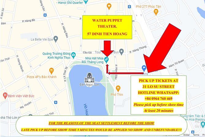 Hanoi Water Puppet Show Tickets: Convenient Delivery Service - Stop 1 at Charming Vietnam Travel: Where Your Ticket Plan Gets Real