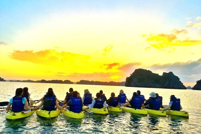 Swan Cruises Ha Long & Bai Tu Long Bay 2D1N - Thien Canh Son Cave - Day 1: Cap La Island kayaking plus a proper sunset mood