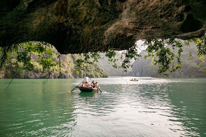 Swan Cruises Ha Long & Bai Tu Long Bay 2D1N - Thien Canh Son Cave - Day 2: sunrise Tai Chi, Thien Canh Son Cave, and the cooking demo