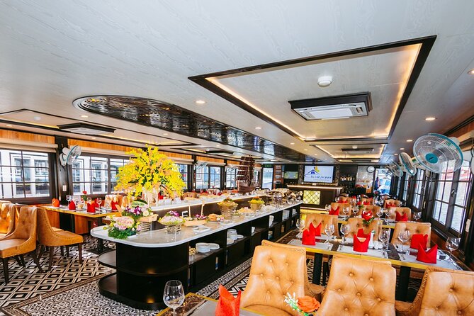 LUXURY Halong Bay Cruise 5 Stars Full Day Tour with Buffet Lunch - Luon Lagoon via kayaking or bamboo-boat style ride