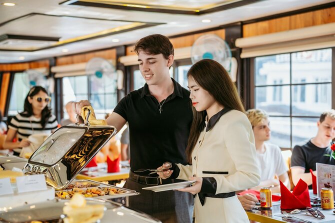 LUXURY Halong Bay Cruise 5 Stars Full Day Tour with Buffet Lunch - Ti Top Island: beach time or a viewpoint climb